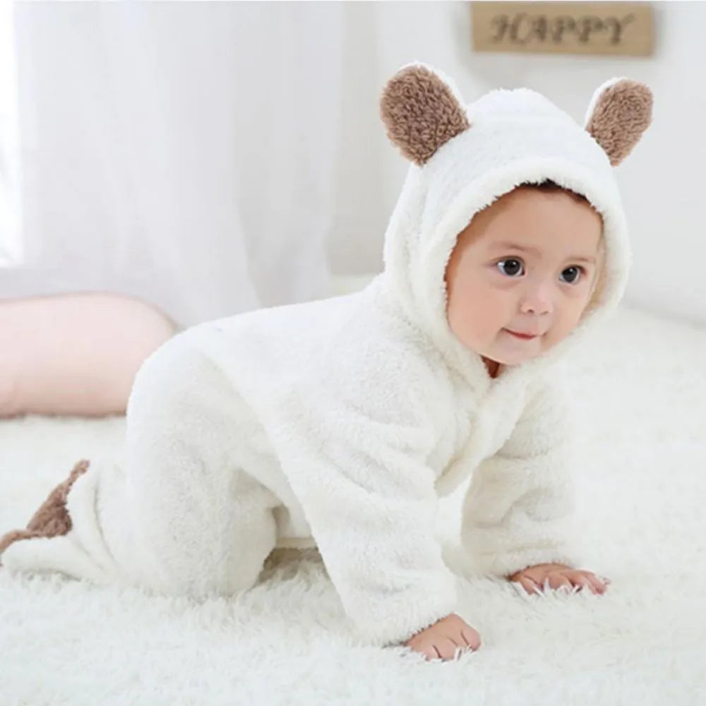 Nouveau-né bébé barboteuses hiver chaud polaire Bebe garçons fille Costume infantile filles vêtements Animal ensemble bébé combinaisons tenue de noël