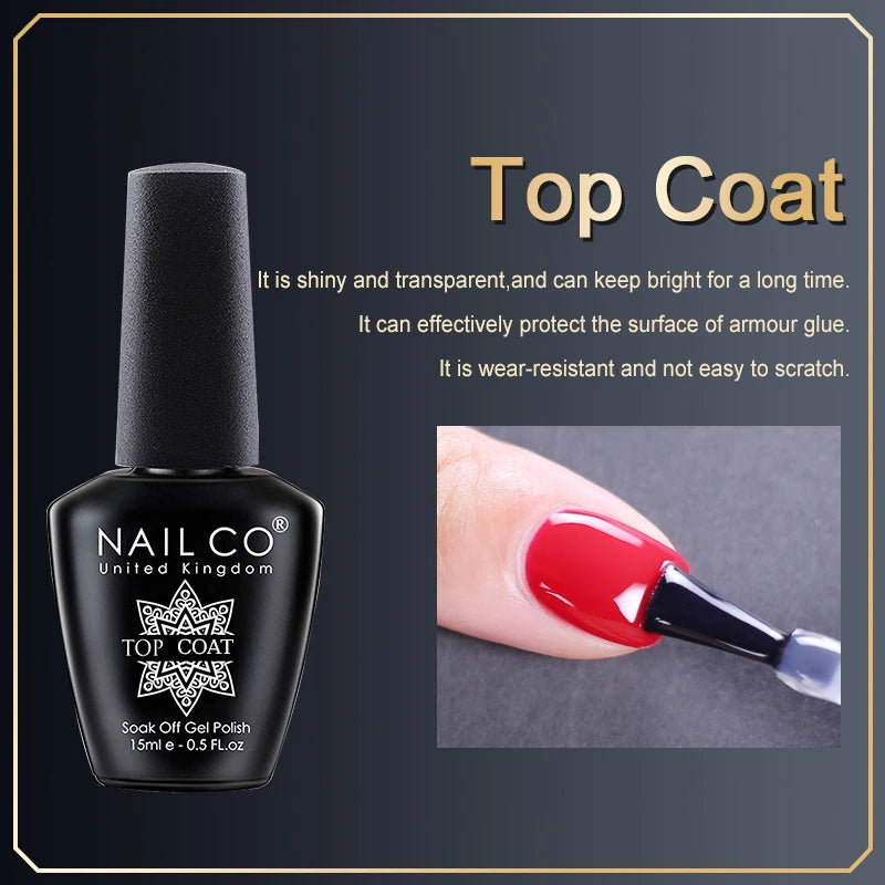 NAILCO 15ml Vernis à ongles Gel Vernis Semi Permanent UV Gel Vernis manucure Vernis Nail Art Nude Gel Poliish