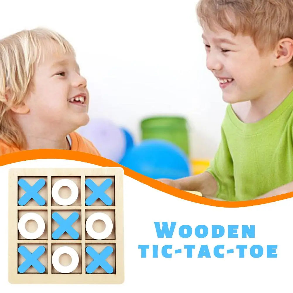 Mini Échiquier en Bois XO Tic Tac Parker, Puzzle d'Interaction Montessori, Jeu d'Entraînement, ApprentiCumbria du Cerveau, Jouet Précoce