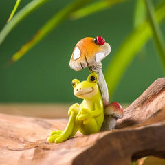 Simulation de fée de grenouille animale, Mini ornement en résine, décoration de jardin, Figurines miniatures, Micro paysage, Terrarium, cadeau artisanal