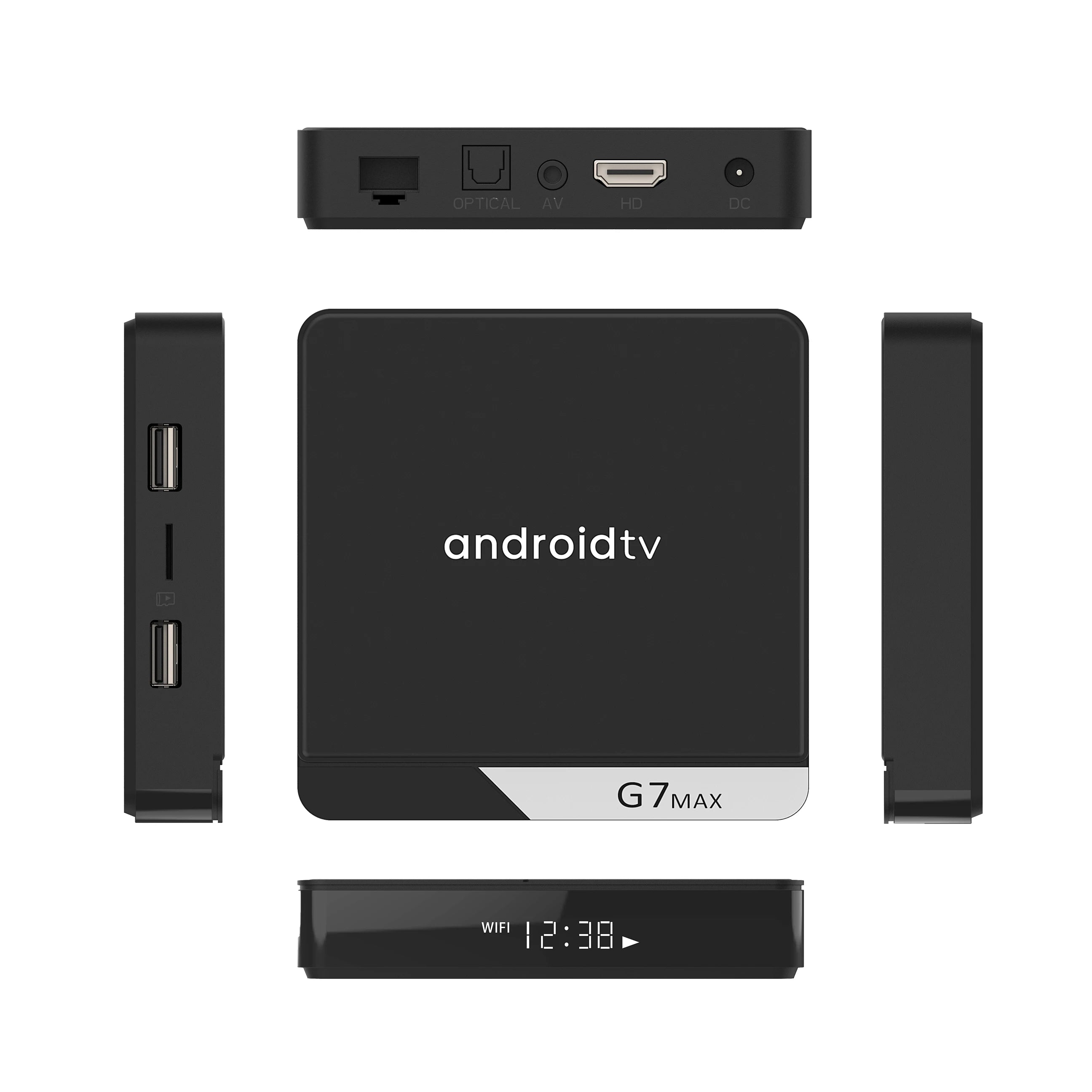 G7 Max Smart TV Box Android 11 S905X4 4GB 64GB 1000M AV1 4K HD 2.4GHz/5GHz double Wifi USB3.0 décodeur lecteur multimédia 4GB 32GB