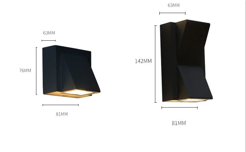 Applique Murale LED à Double Tête Imperméable Conforme à la Norme IP65, Éclairage d'Extérieur, 5/10W