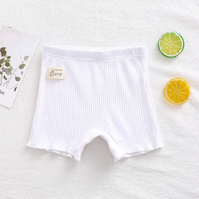 Girls' cotton safety trousers, summer shorts for children aged 3 to 10 years