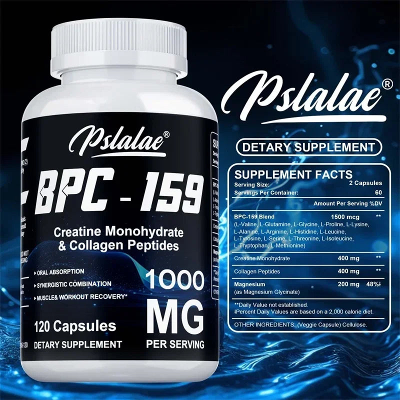 BPC-159, créatine monohydrate et peptides de collagène – Soutient la récupération musculaire et athlétique, améliore l'énergie et l'endurance