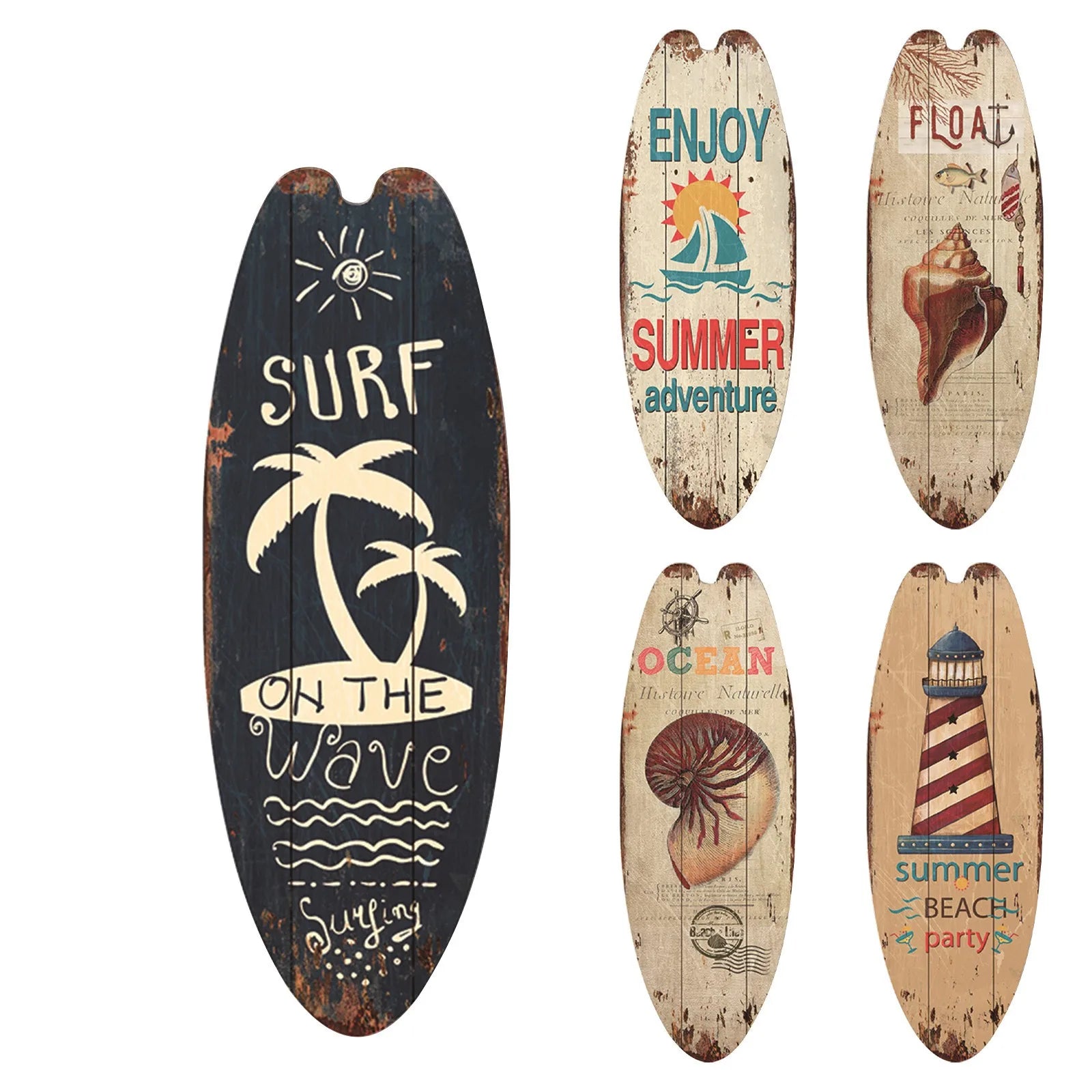 Planche de Surf en Bois, Décor de ixà Domicile, Bar, Festival, Tendance Décontractée, Panneau en Bois, Style Plage, Rétro