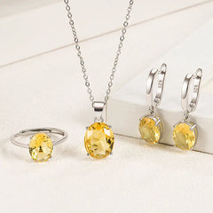 ElassorZkeys-Ensembles de bijoux en argent regardé 925 pour femmes, bague, collier, boucles d'oreilles, accessoires de luxe, offres