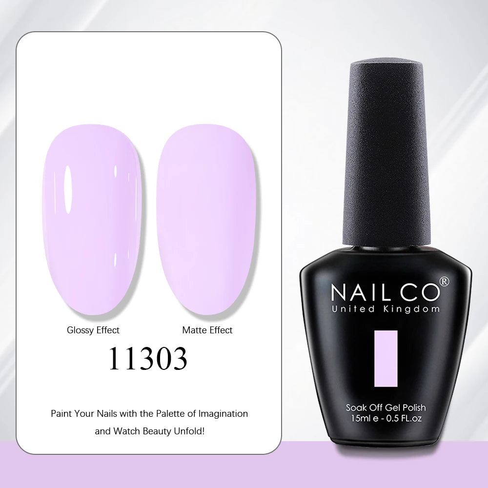 NAILCO 15ml Vernis à ongles Gel Vernis Semi Permanent UV Gel Vernis manucure Vernis Nail Art Nude Gel Poliish