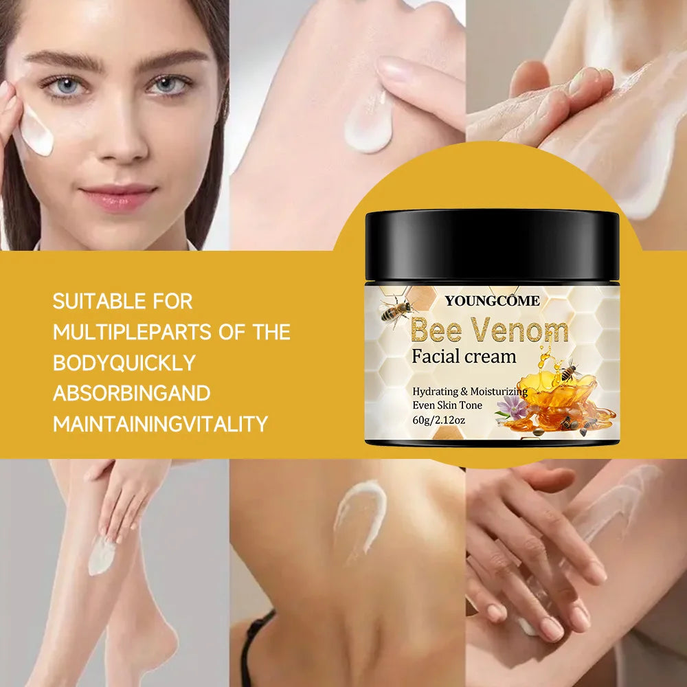 Bee venom cream, soothes redness, repairs damage, strengthens the skin barrier, deeply moisturizes, nourishing body care