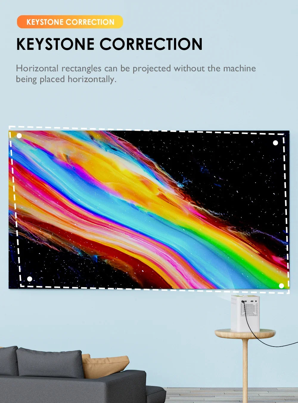 S30MAX Android Wifi 4k projecteur Portable intelligent avec WiFi et Bluetooth poche extérieure 4K 9500L Android 7.0 projecteur