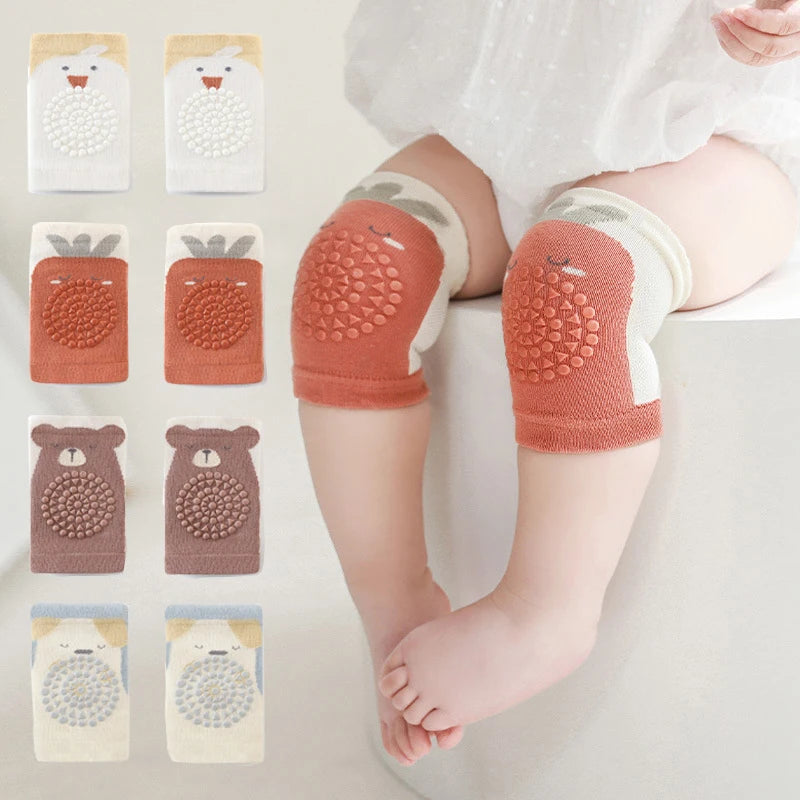 Nouveauté bébé genouillères été mince dessin animé enfants genouillères protection nouveau-né genouillères ramper anti-dérapant genouillères pour bébé