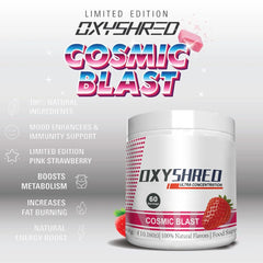 Oxyshred Sport Poudre de pré-entraînement Support Énergie - Cosmic Blast - Burner de graisse Oxyshred Supplément de pré-entraînement à ultra concentration