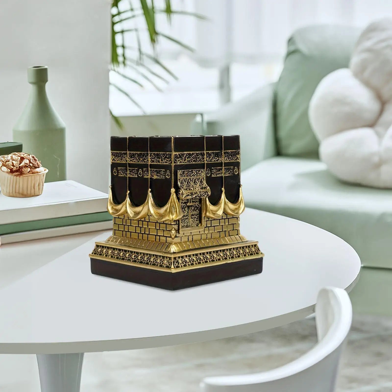 Statue de table artisanale, modèle de réplique islamique Kaba, pour la maison,