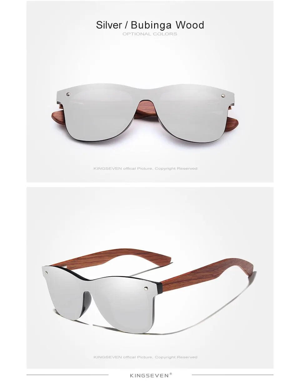 KINGSEVEN lunettes de soleil en bois naturel hommes Vintage classique polarisé mode femmes
