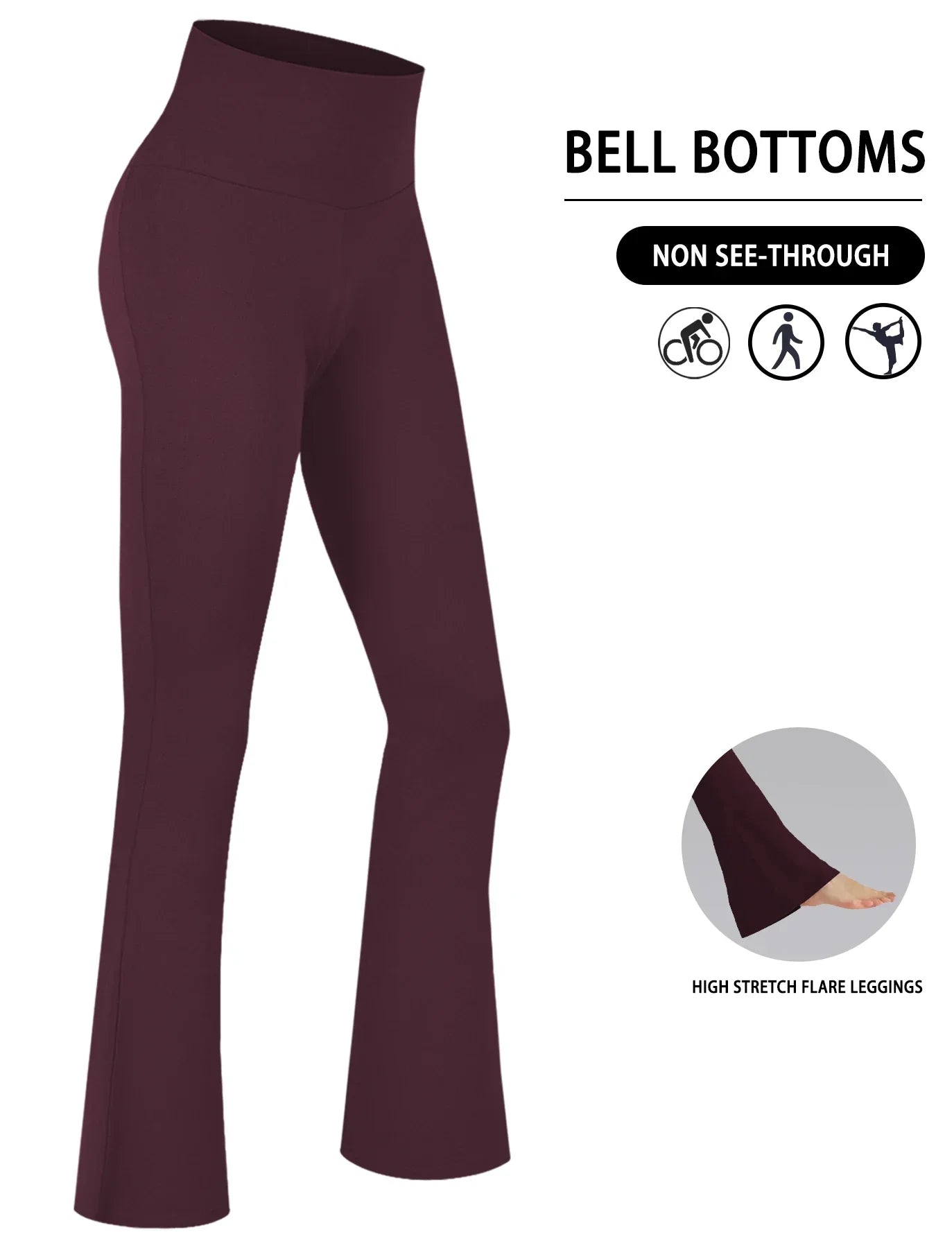 Pantalon évasé Super doux pour femmes, taille haute, contrôle du ventre, Leggings de Yoga, bas de cloche