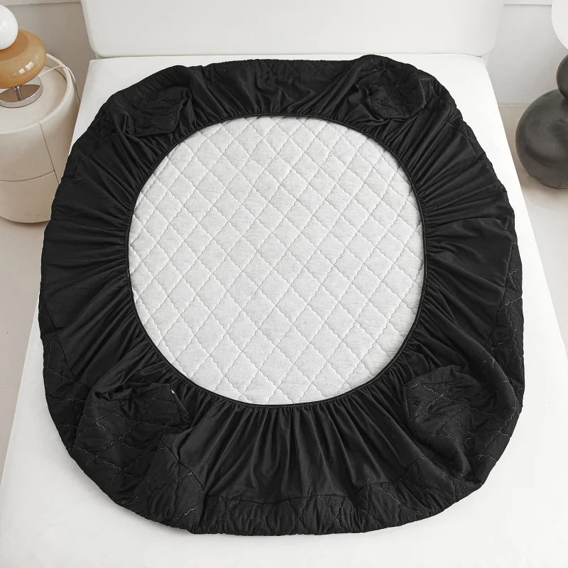 Housse de matelas matelassée épaisse et imperméable, protection de matelas, drap-housse Queen King, couverture de lit (sans taie d'oreiller)