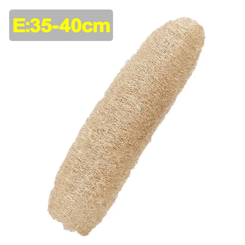 Éponge Loofah Luffa naturelle, biodégradable, forte, nettoyage, longue, antiadhésive, artefact de vaisselle, Pot, brosse, serviettes de vaisselle