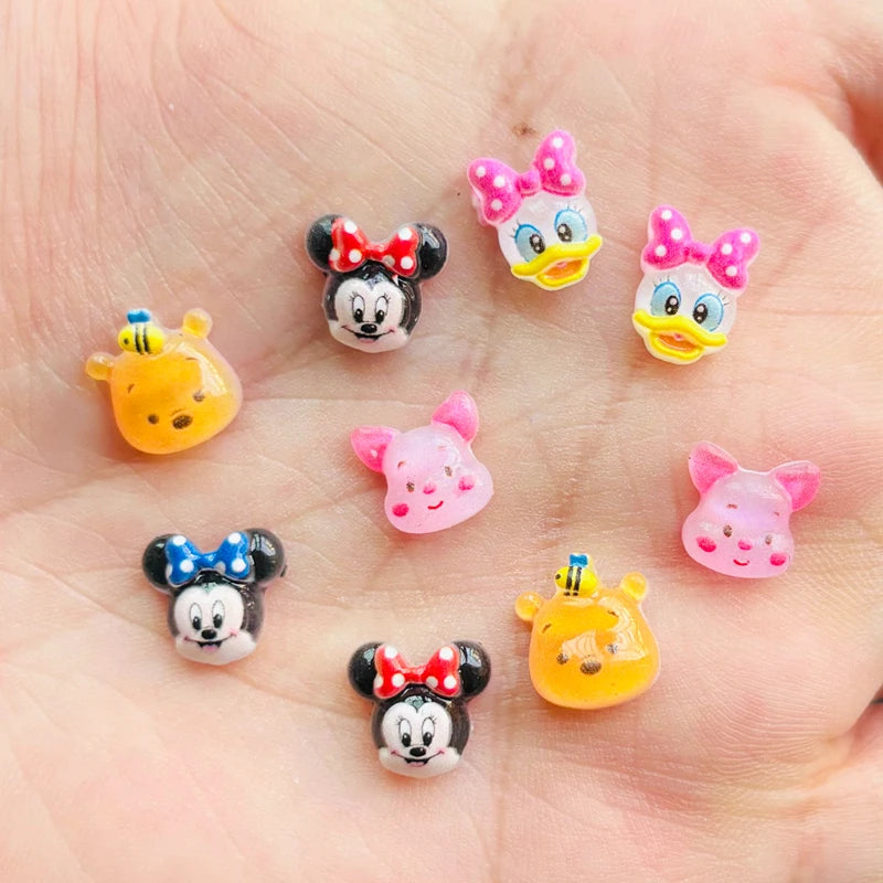 50 pièces nouveau Kawaii dessin animé animal résine dos plat Scrapbook Figurine bricolage arc décor manucure accessoires artisanat A91