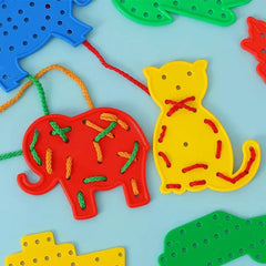 Jouets mentaires oriels Montessori pour enfants, apprentissage précoce, compétences de base de la vie, planche occupée, laçage, jeu de filetage, cadeaux dos