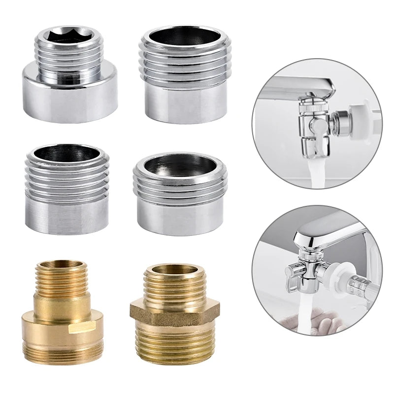 Coupleur de robinet d'eau 1/2 à M16 M18 M20 M22 M24 M28 M32, connecteur fileté, adaptateur de robinet de Conversion, raccord barboteur cuisine salle de bains