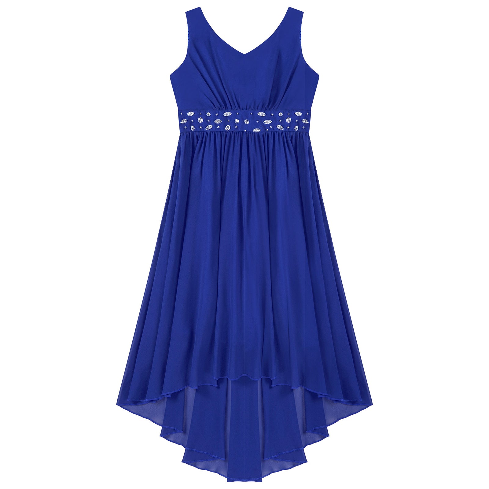 Robe perlée pour filles, élégante, brillante, rose, pour adolescentes, pour cérémonie de première Communion, ourlet Hi-Lo, fleur de demoiselle d'honneur