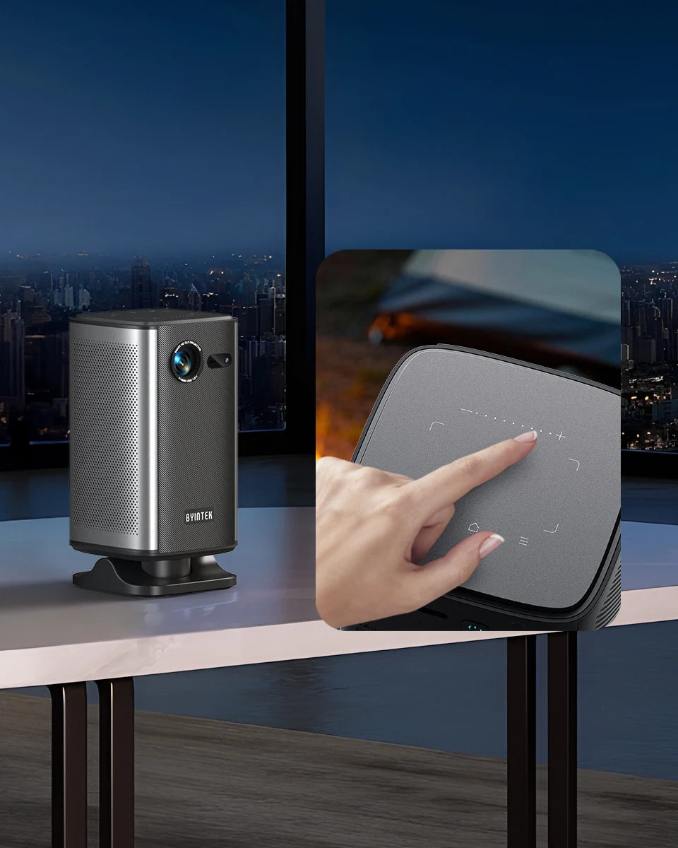 BYINTEK P70X Mini projecteur Portable avec batterie intégrée 4K Support 3D Wifi pour projecteurs de cinéma maison de nuit de films en plein air