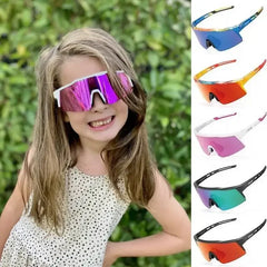Kapvoe enfants cyclisme lunettes de soleil âgé 8-15 Baseball course enfants lunettes UV400 sport équitation vélo lunettes