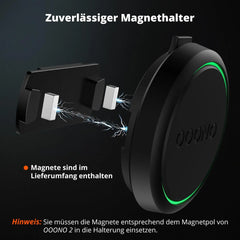 Support de voiture magnétique pour OOONO CO-Driver NO2, support de voiture en métal robuste avec aimants intégrés, Compatible avec la caméra de vitesse OOONO NO2