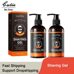 2 pièces hommes indolore propre hydrater lisse soin de la barbe Gel de rasage Gel de rasage Non irritant adoucir favoris les favoris barbe crème de rasage