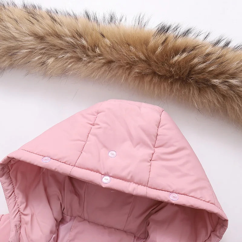 OLEKID 2025 hiver enfants fille doudoune enfant en bas âge fille combinaison 2 pièces ensemble de vêtements 1-5 ans enfants bébé filles vêtements d'extérieur vêtements de neige