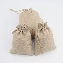 Sac cadeau de poche en coton et chanvre 15-50, sac d'emballage cadeau pour la journée des enfants, emballage de produits de mariage pour bonbons à faire soi-même