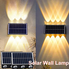 Projecteur extérieur 4/6/8LED lampe murale solaire éclairage supérieur et inférieur lampadaire étanche à énergie solaire pour balcon cour