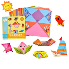 54 Pages Montessori jouets bricolage enfants artisanat jouet 3D dessin animé Animal Origami artisanat papier Art apprentissage jouets éducatifs pour les enfants