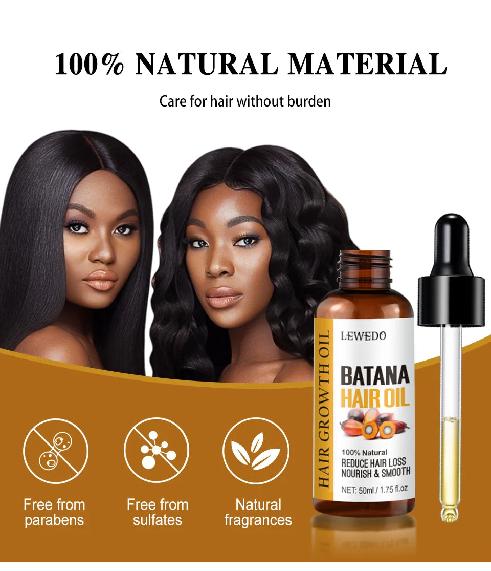 Sérum d'huile de Batana pour la croissance des cheveux, huile essentielle pour cheveux à croissance rapide, soins capillaires de beauté, Essence Anti-perte de cheveux, réparation naturelle des cheveux endommagés