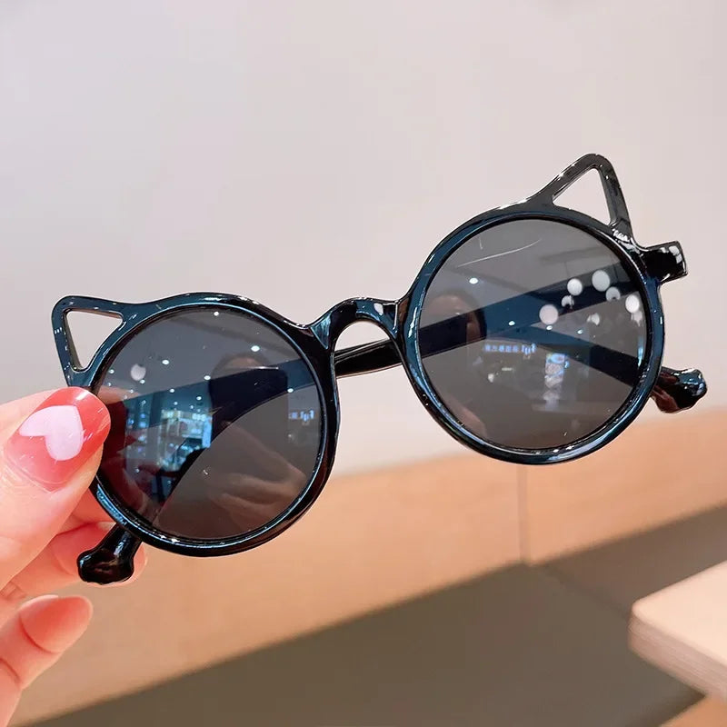 Lunettes de soleil pour enfants, oreilles de dessin animé d'animaux mignons, Protection solaire d'extérieur pour enfants, jolies lunettes de soleil Vintage pour enfants