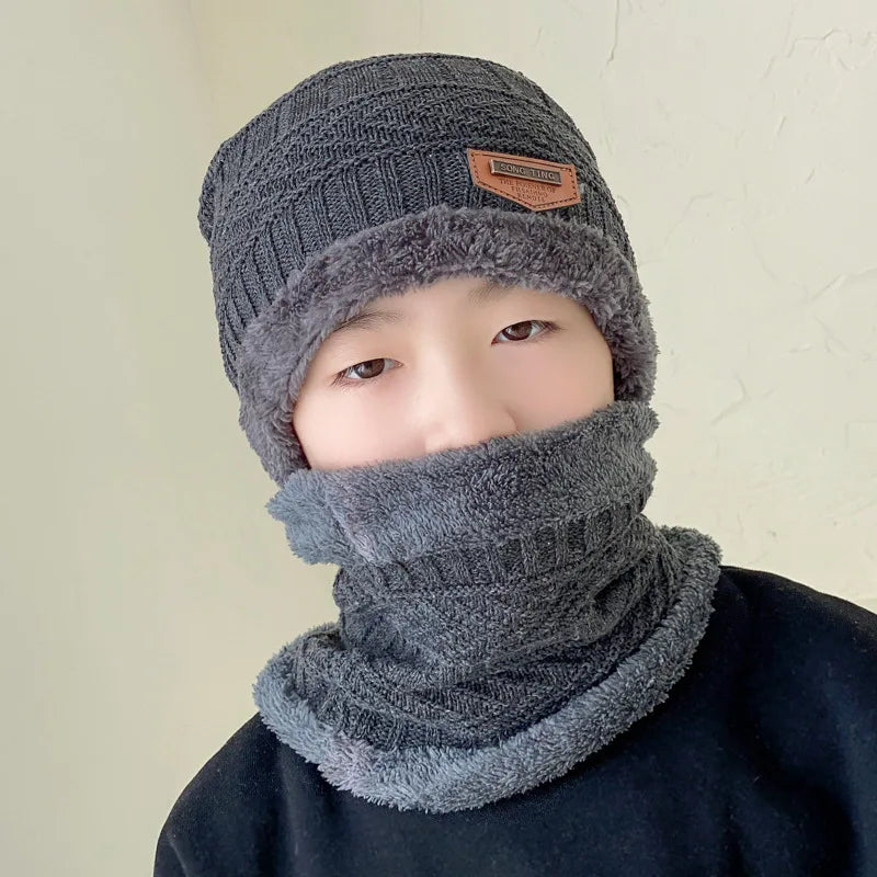 Enfants chaud tricoté chapeau écharpe ensemble enfants automne hiver chapeau doux tricoté Bonnet infantile enfants chapeau pour garçons filles