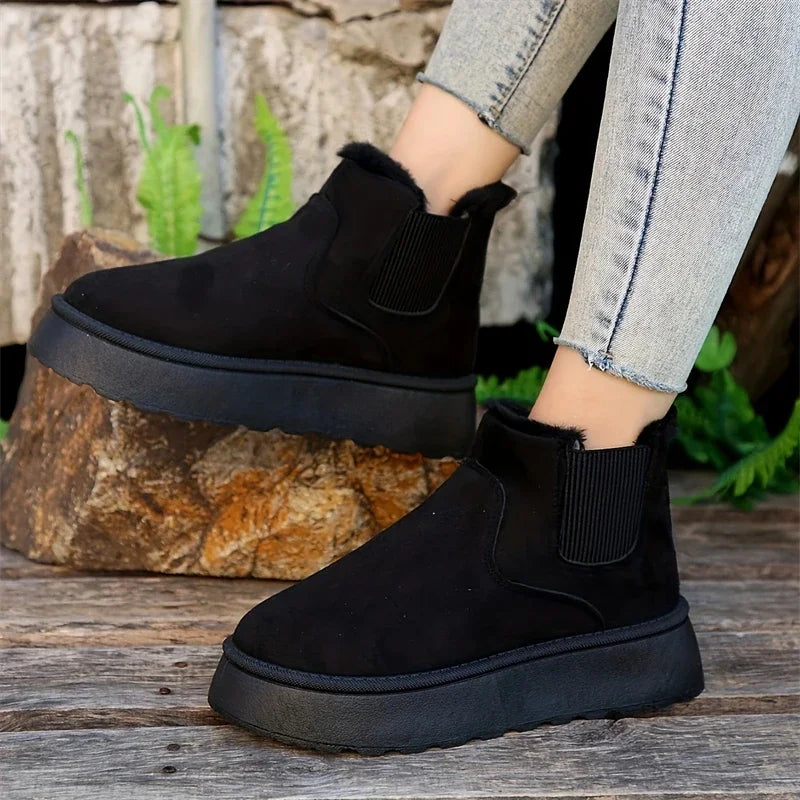 2025 nouvelles bottes de neige à semelles épaisses pour femmes en peluche chaude marque de luxe bottines de créateur hiver Mujer Botas nouvelles bottines pour femmes