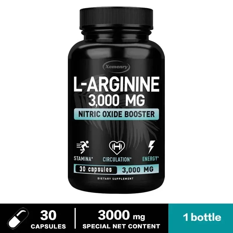 L-Arginine - Soutient la croissance musculaire, favorise la circulation sanguine et améliore l'immunité, améliore l'endurance et les performances