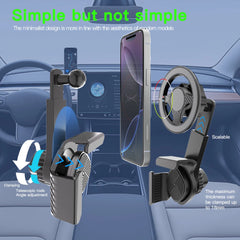 Support de téléphone portable pour écran d'affichage monté sur voiture, Rotation libre à 360 degrés, support pliable utilisé pour voiture et véhicule électrique