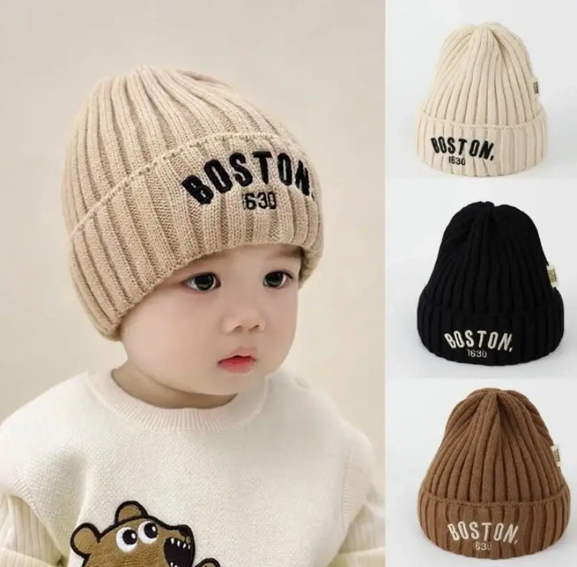 Chapeau de Protection en Laine pour Bébé, Épais et Chaud, Version Coréenne, Cadeau d'Hiver pour Enfant