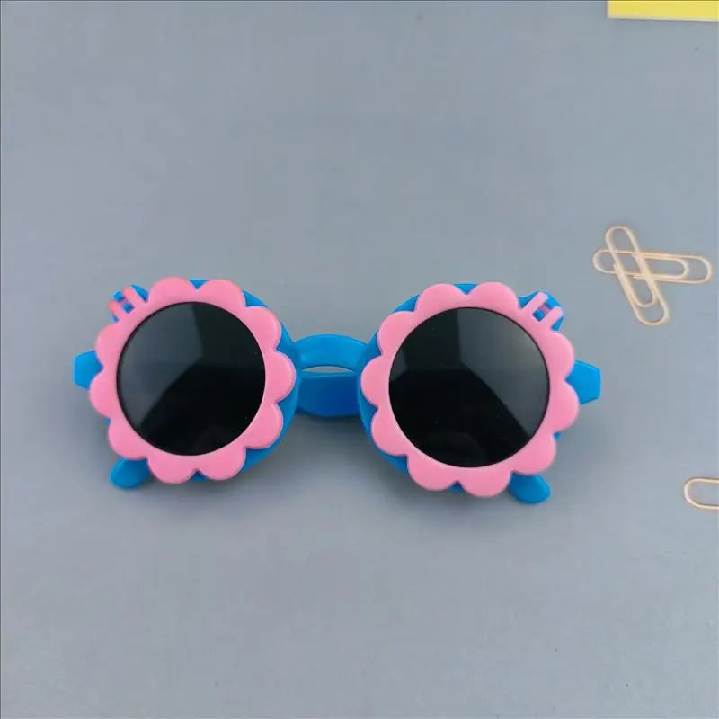 Lunettes de soleil pour enfants, rétro, couleur unie, résistantes aux ultraviolets, rondes, pratiques, vente en gros