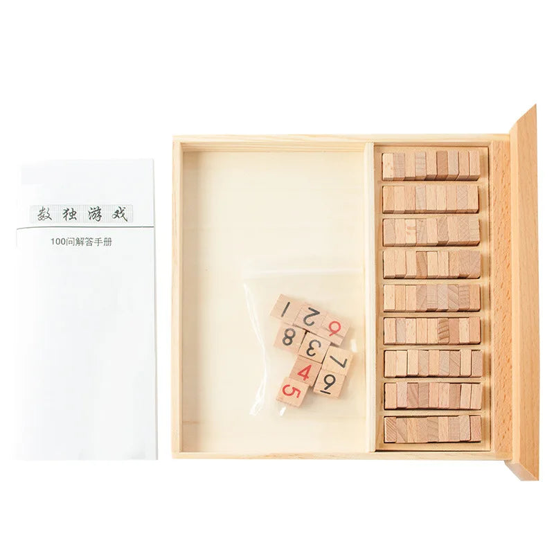 Jeu d'échecs en bois Sudoku Jiugongge, élèves du primaire, pensée logique, Puzzle pour enfants, jeu de société, jouet avec