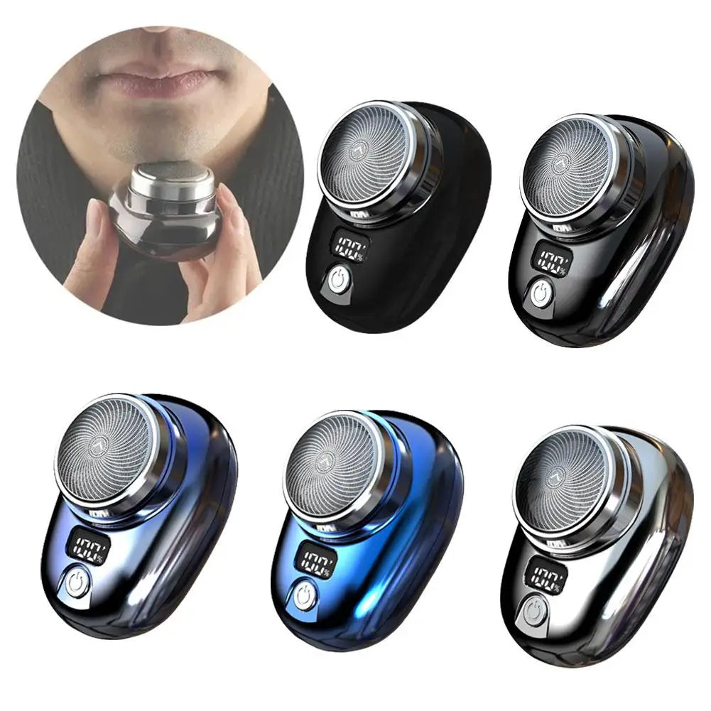 Mini rasoir électrique pour hommes, rasoir monté sur véhicule avec affichage numérique, rasoir de poche sans fil pour voyage, tondeuse à barbe pour le visage