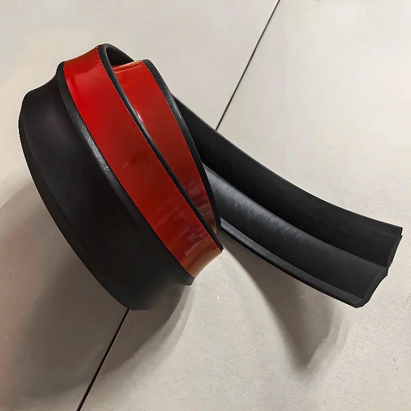 2.5m Black Universal Front Bumper Spoiler Lip Car Bumper Lip Protection Stickers Car Front Bumper Rubber Lip Car Bumper Protect