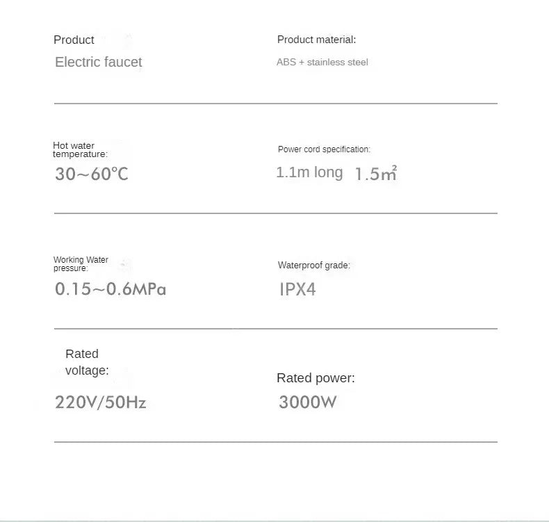 Robinet électrique chauffe-eau affichage de la température chauffe-eau instantané cuisine Machine de chauffage de l'eau sans réservoir