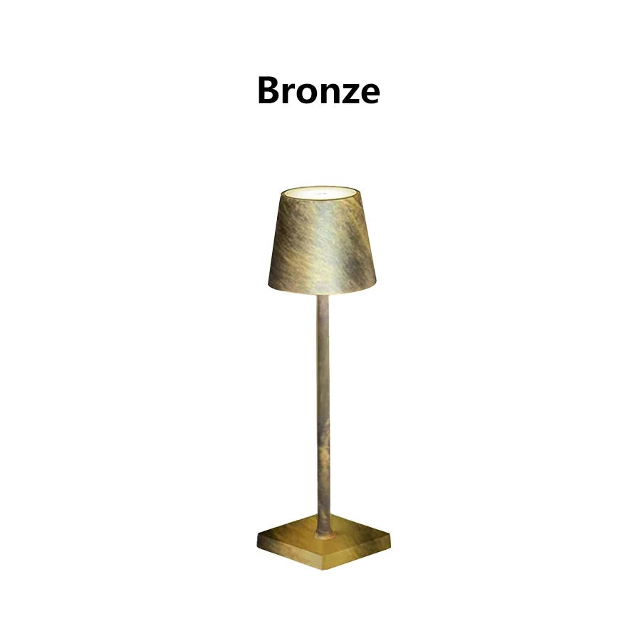 LED lampe de bureau Usb lampe de Table Rechargeable sans fil tactile 3 couleurs bureau veilleuse Bar Restaurant créatif lumière ambiante décor