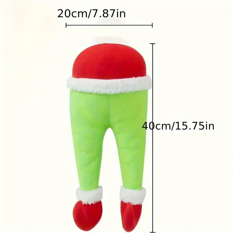 Children's plush Christmas tree decoration, door decoration, Santa's elf legs, home showdown ornaments, gift, surprise supplies