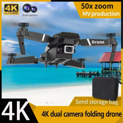 E88 4K Professional Drone, Wide-Angle HD Camera, WiFi FPV, Altitude Hold, Foldable RC Quadrotor Helicopter, Children's Toys (Camera Not Included)