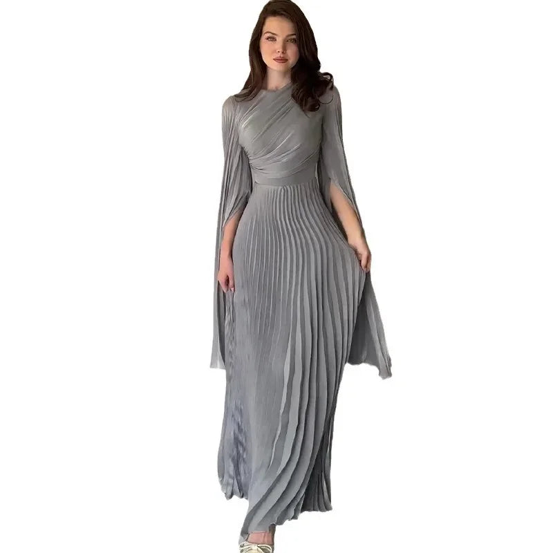Women's Muslim Jalabiya-Abaya, Pleated Evening Dress, Educational Long Dress, Ramadan Abayas, Arabic Caftan, Morocco, Dubai, Islam