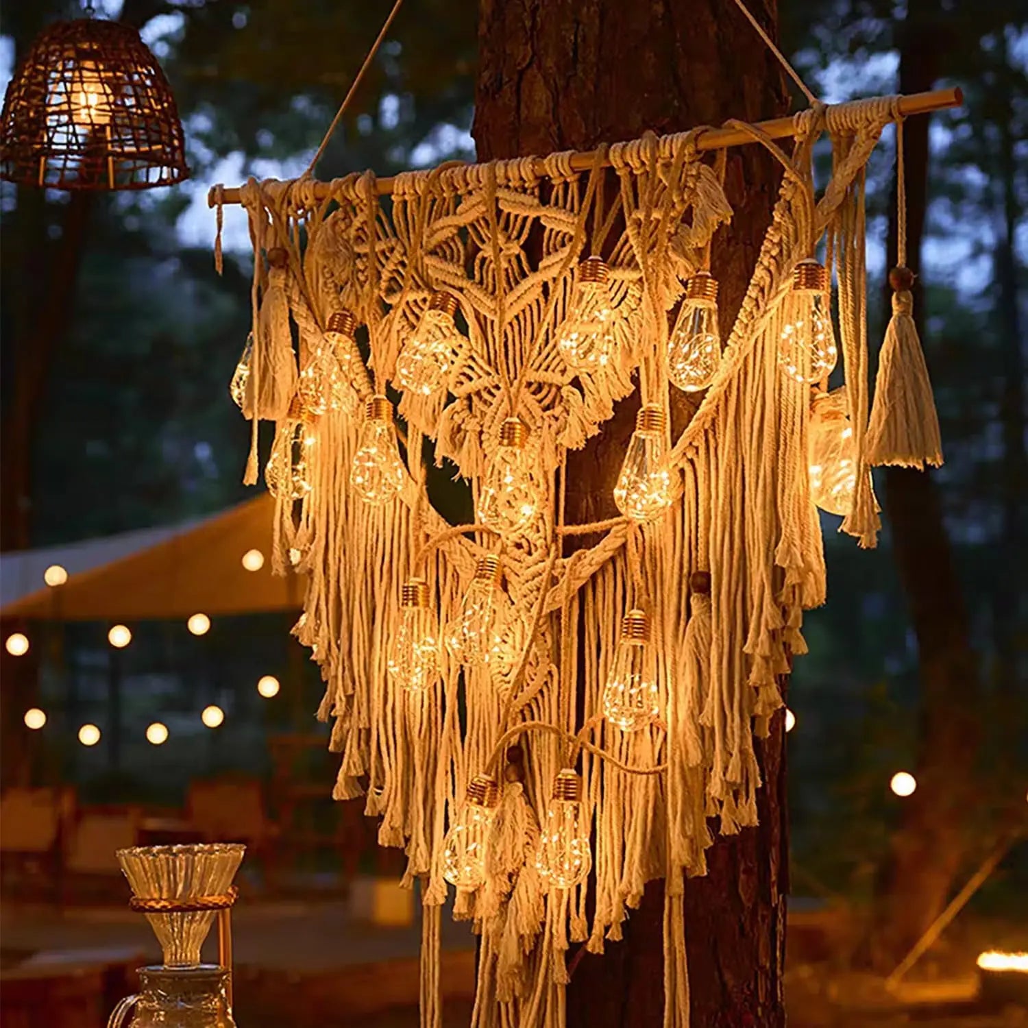 Solar-powered outdoor string lights, 7m, 16 bulbs, waterproof garden lights for patio, fence, path, yard, porch, railing, bar, Christmas decoration