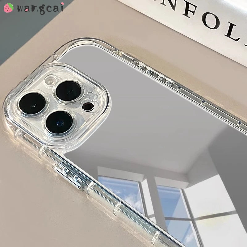 Mirror phone case for Xiaomi 15 15S 14 13 13T 12 12T 12S 12X Ultra Mi 11 11X 11i 10 10i 10S 9, shockproof transparent back cover